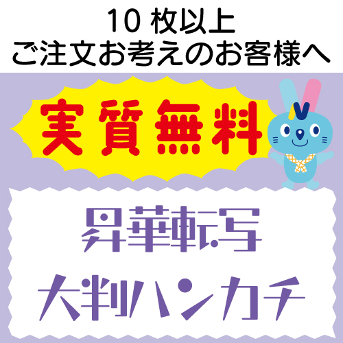 実質無料サンプル　昇華転写 大判ハンカチ