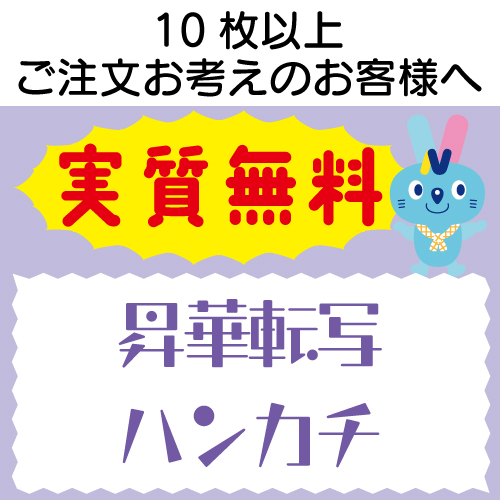 実質無料サンプル　昇華転写　ハンカチ
