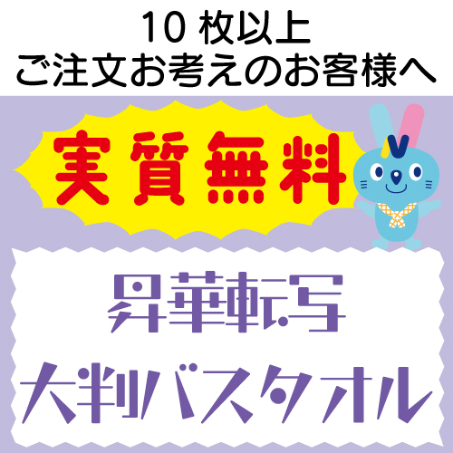 実質無料サンプル　昇華転写　大判バスタオル